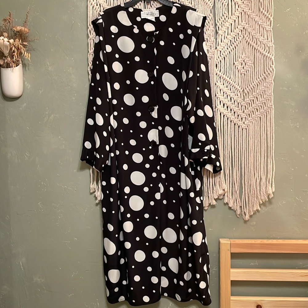 Black And White Bubble Midi Dress